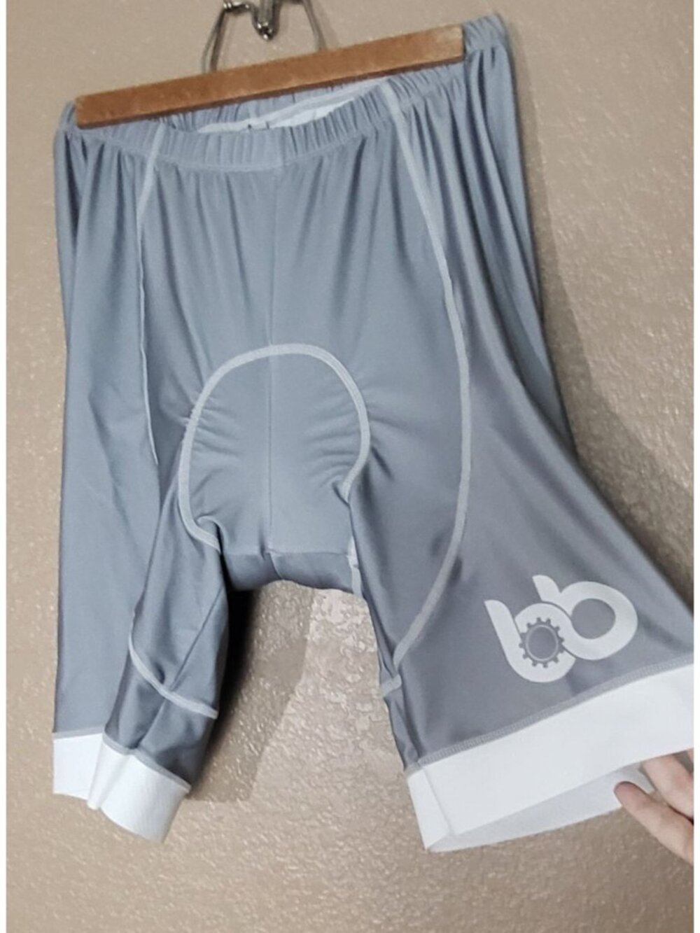 BB Cycling Padded Bicyling Shorts Gray & White XXXL